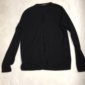 Black cardigan sweater
